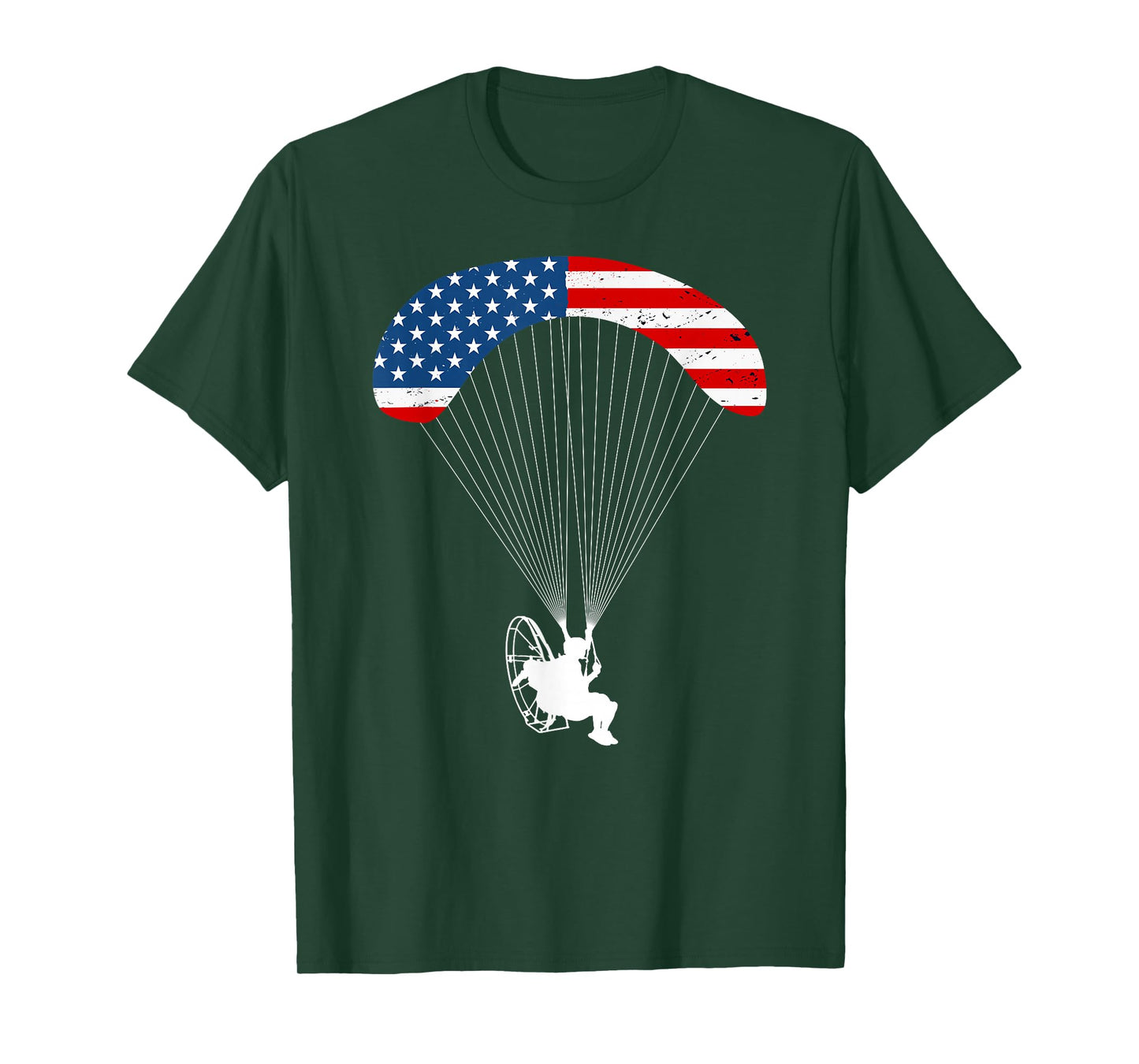 Paramotor Pilot USA American Flag Vintage Paramotor T-Shirt