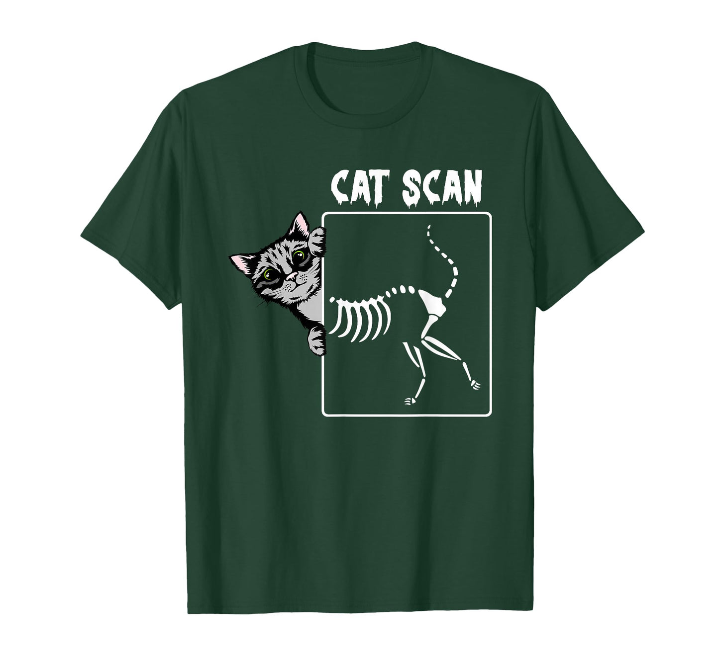 Cat Scan CT Funny Cat X Ray Pun Meme Rad Tech Cat Lover T-Shirt
