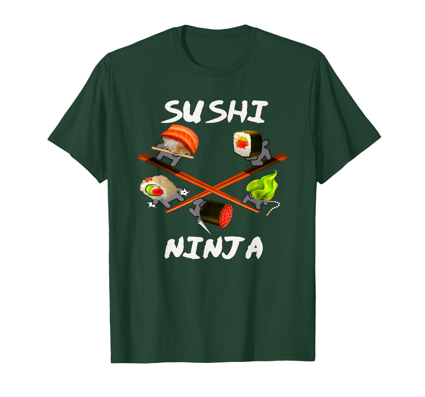 Funny Sushi Ninja Shirt - Sushi Lover Rolls Idea T-Shirt