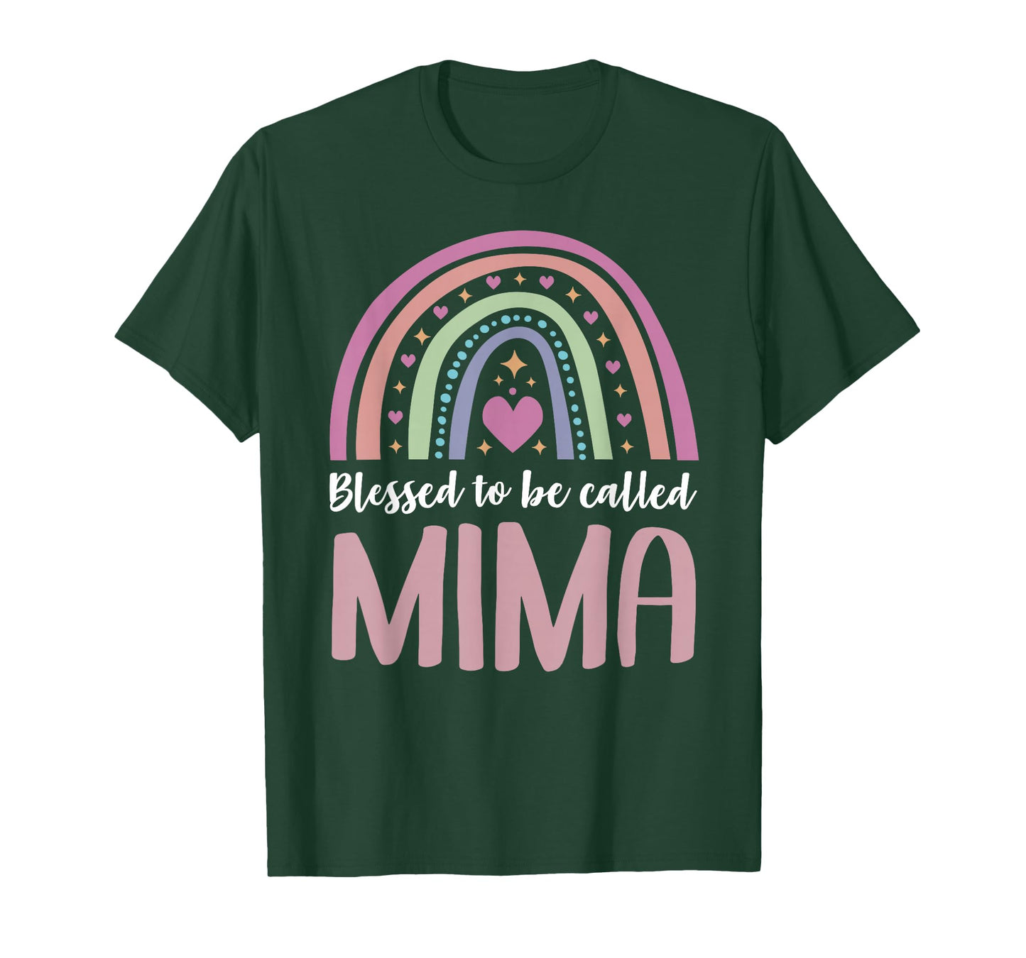 Mima Tee Shirt for Grandma Women Mothers Day Blessed Mima T-Shirt