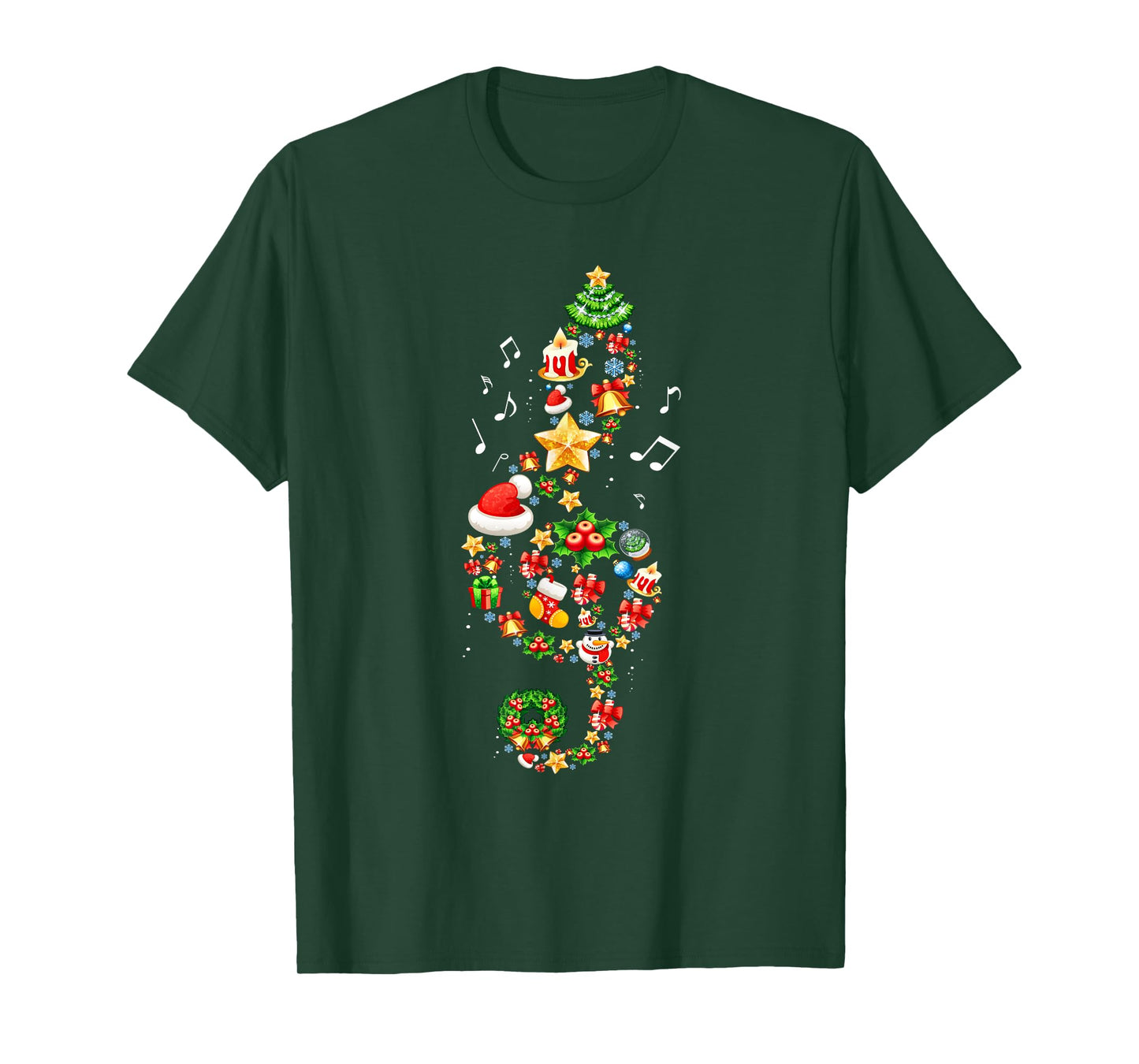 Christmas Musical Note Music Lover Teacher Sing Carols Xmas T-Shirt for Men Women Kids