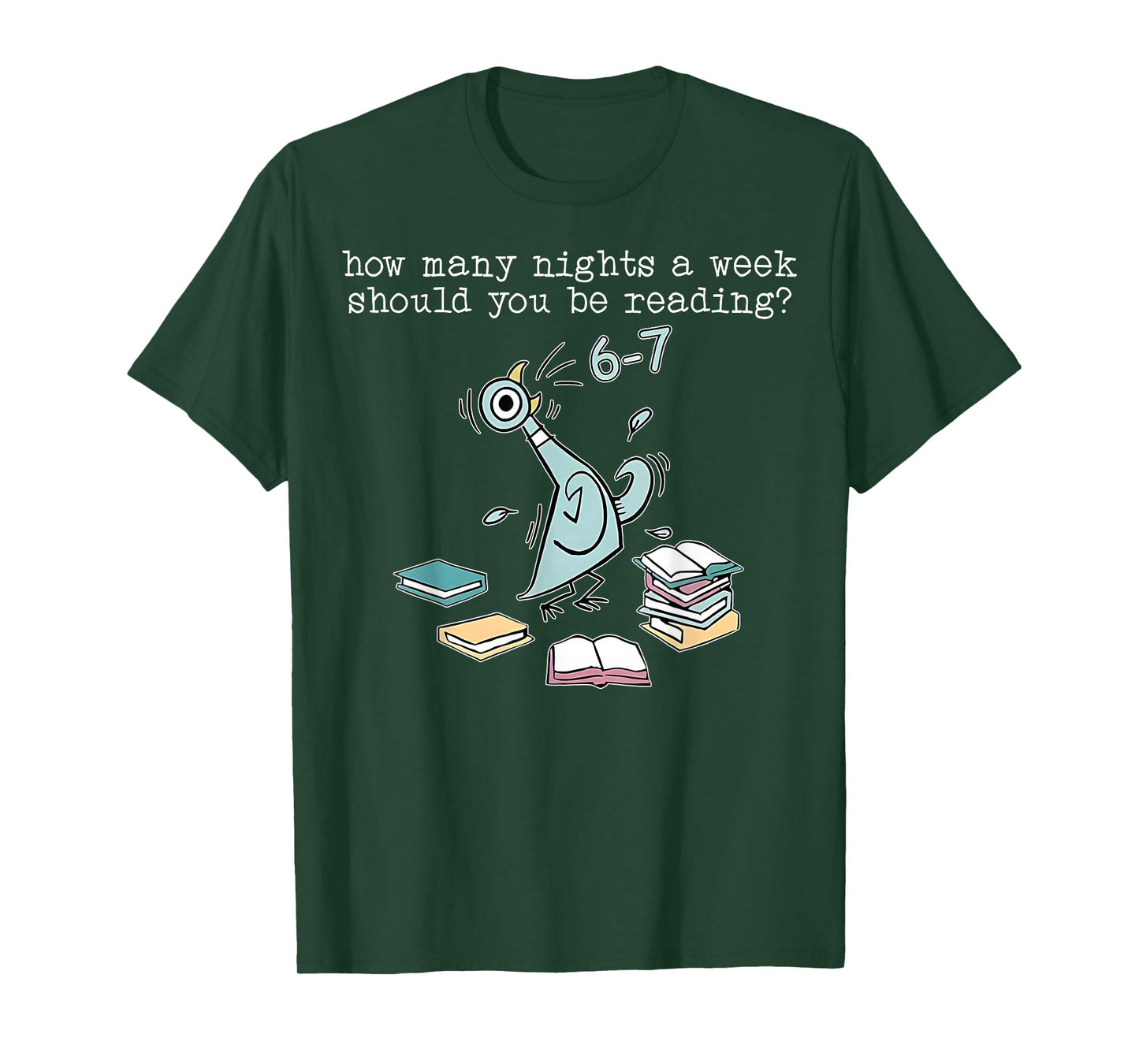 Teacher 67 How Many Nights A Week Should You Be Reading 6-7 T-Shirt