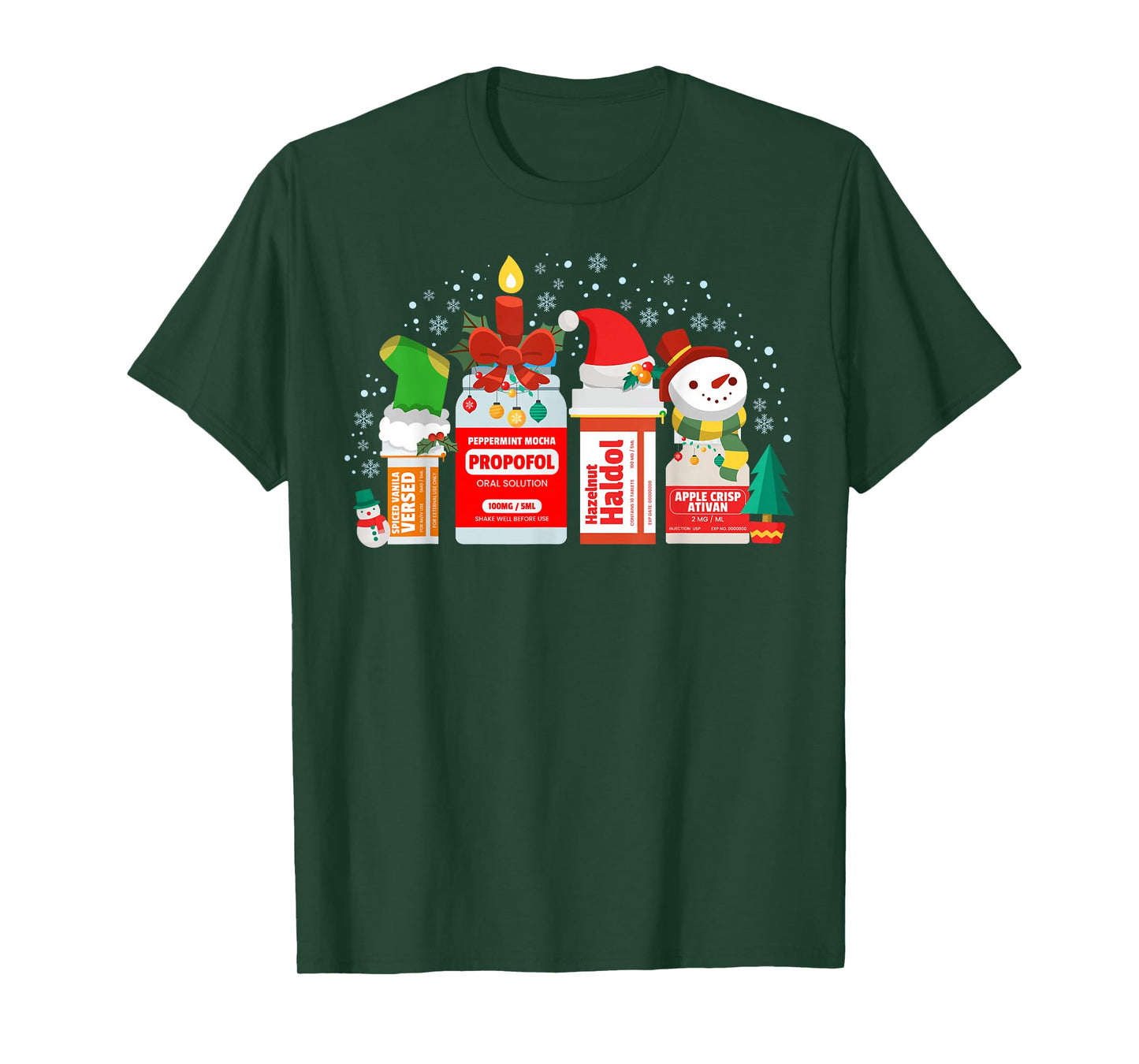 Christmas ICU Nurse Happy Nursemas Xmas Holiday Pajama RN T-Shirt