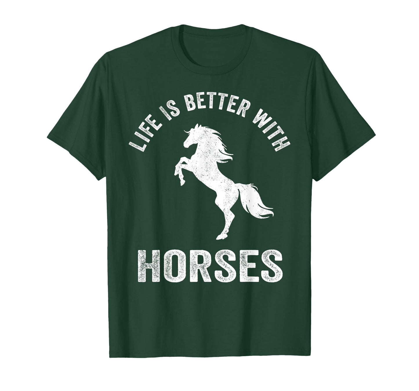 Cute Life Is Better With Horses Horseback Riding Shirt T-Shirt