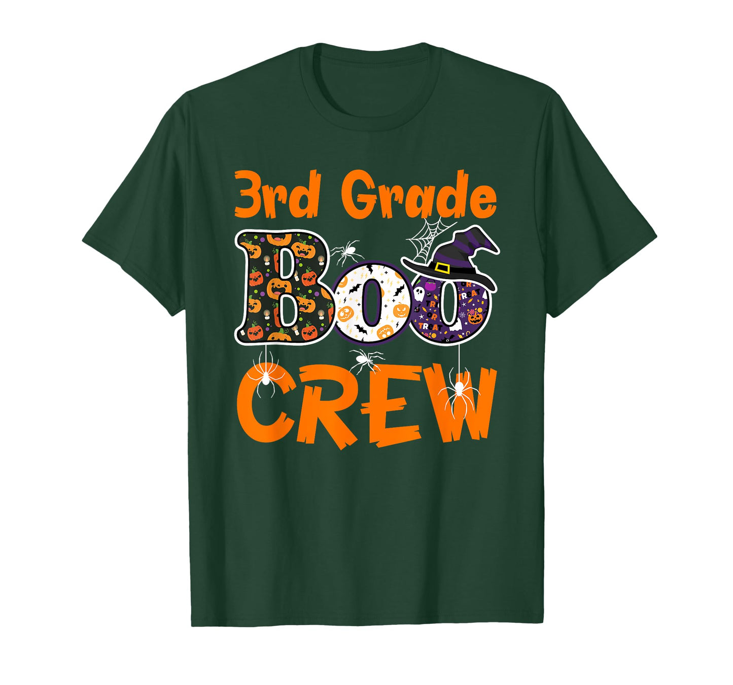 3rd Grade Boo Crew Halloween Gifts Teachers Students Costume T-Shirt
