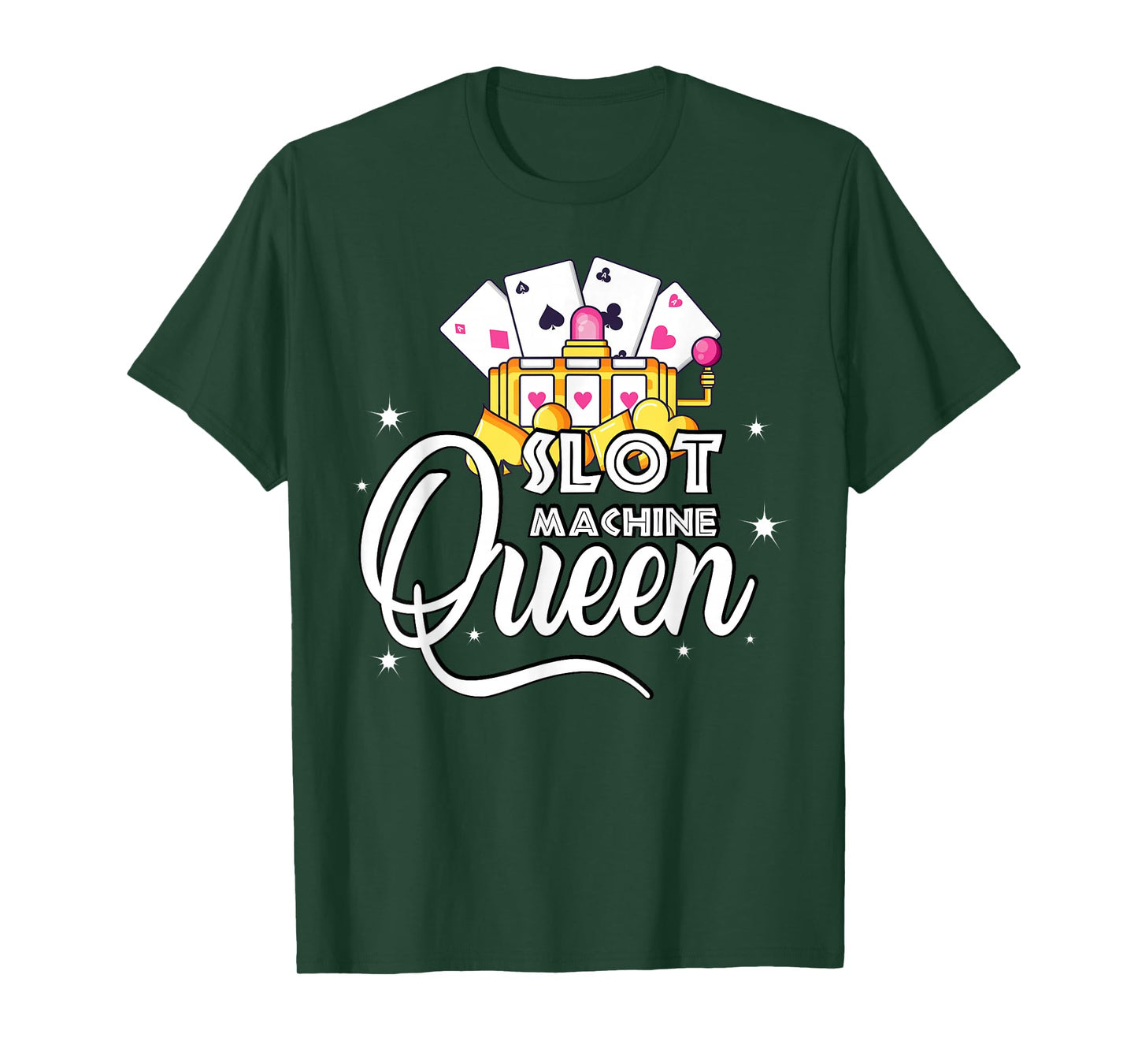Cute Slot Machine Queen Tee - Funny Casino Gambling T-Shirt