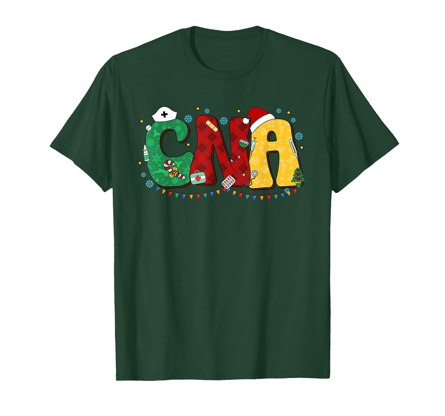 CNA Christmas Certified Nurse Assistant Nursing Aide Holiday T-Shirt
