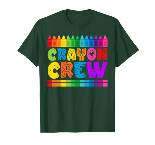 Crayon Crew Coloring Artistic Drawing Color T-Shirt