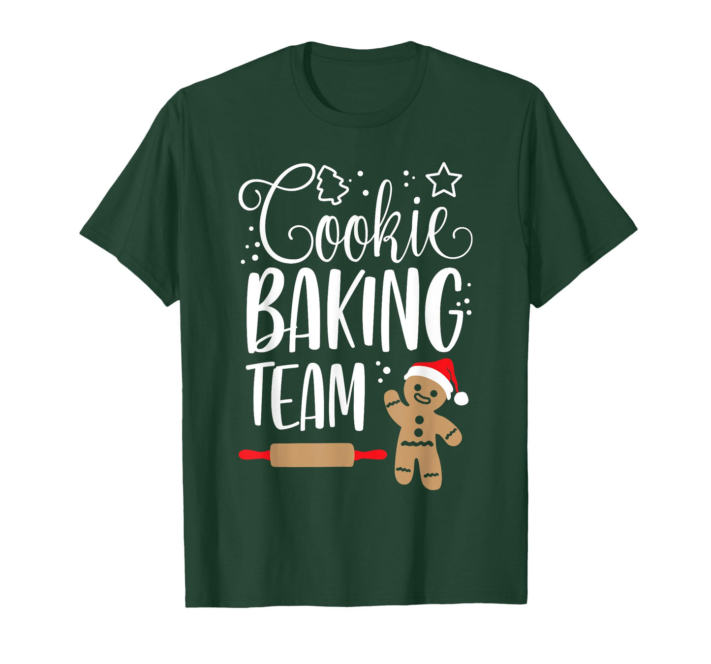 Cookie Baking Team Christmas Squad Xmas Crew m Gingerbread T-Shirt