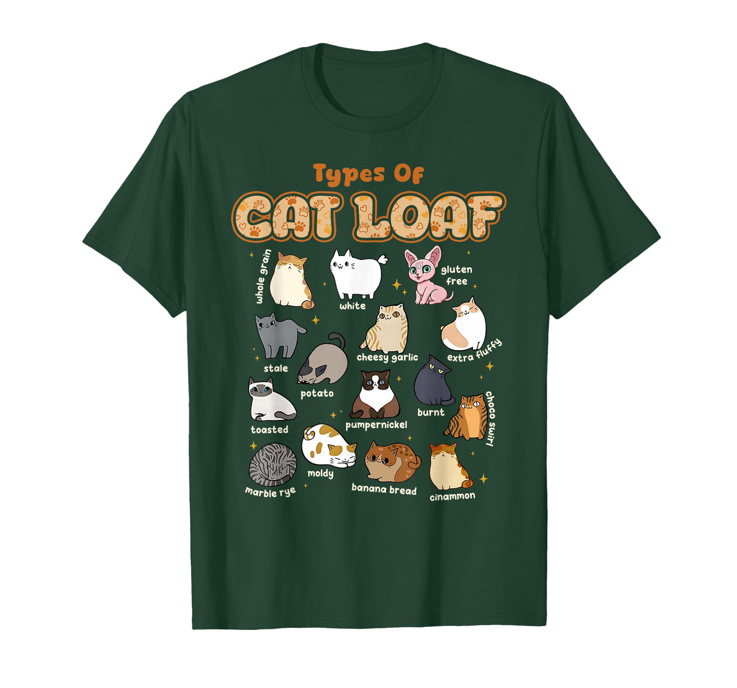 Types of Cat Loaf Cute Kitten Kawaii Cats, Cat Lover T-Shirt