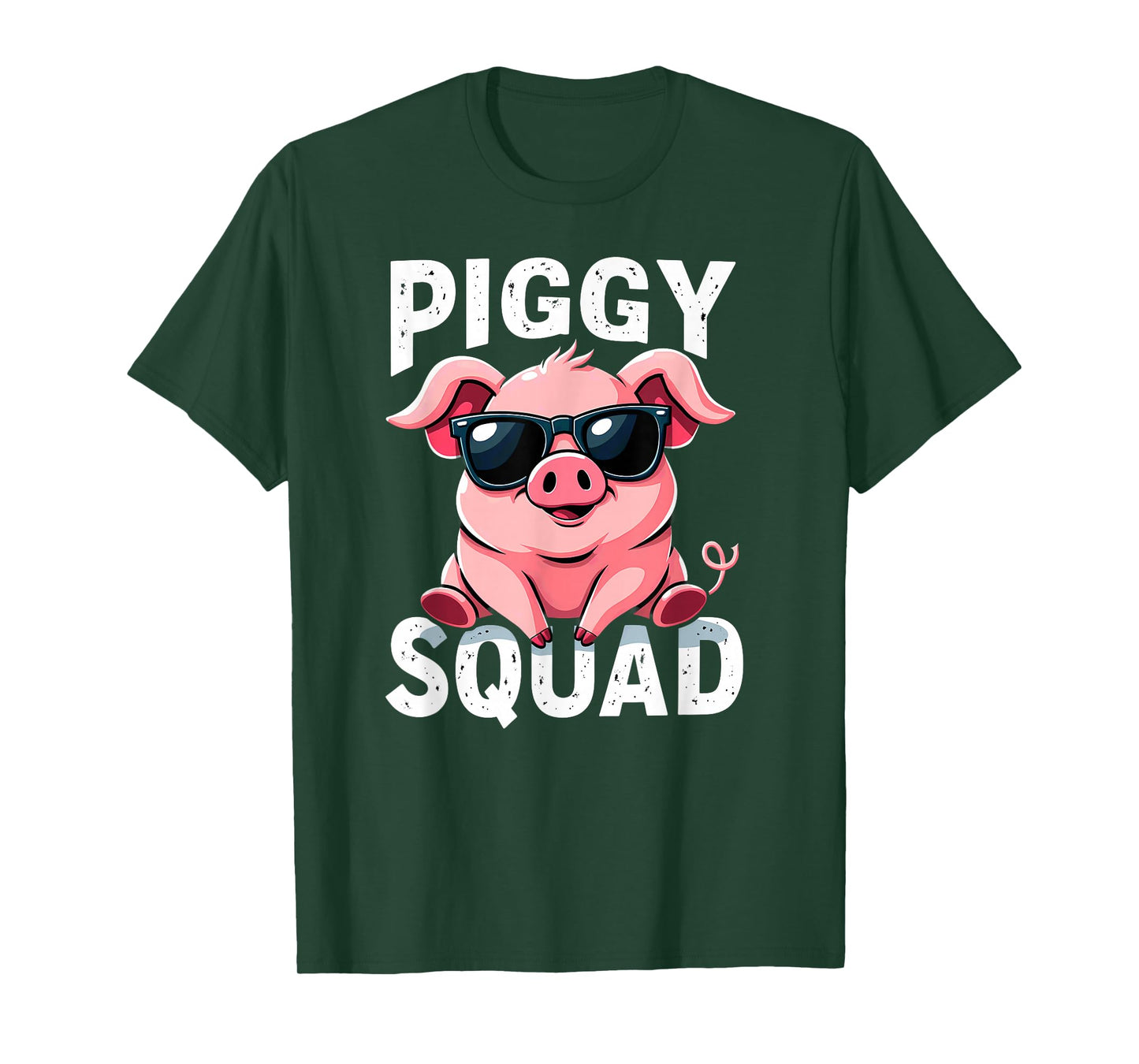 Cute Pig with Sunglasses Piggy Squad Farmer T-Shirt