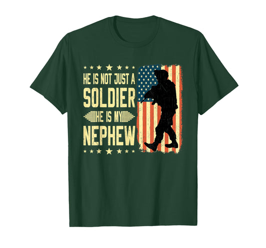 My Nephew is A Soldier Hero Proud Army Aunt Uncle Military T-Shirt