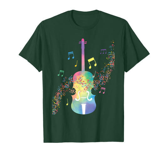 Colorful Cello Player Cellist Musician Classical Music T-Shirt