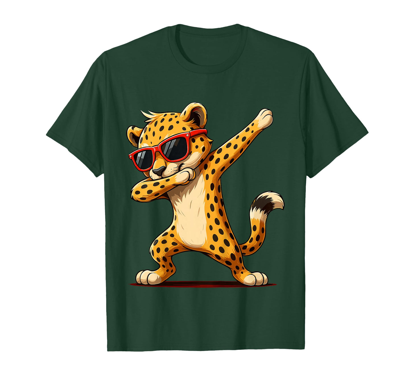 Kids Dabbing Cheetah Sunglasses Animal Cheetah T-Shirt