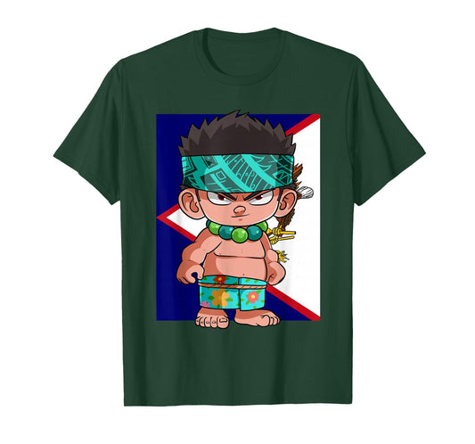 American Samoan Pride Polynesian Samoa Flag Kids AIGA T-Shirt