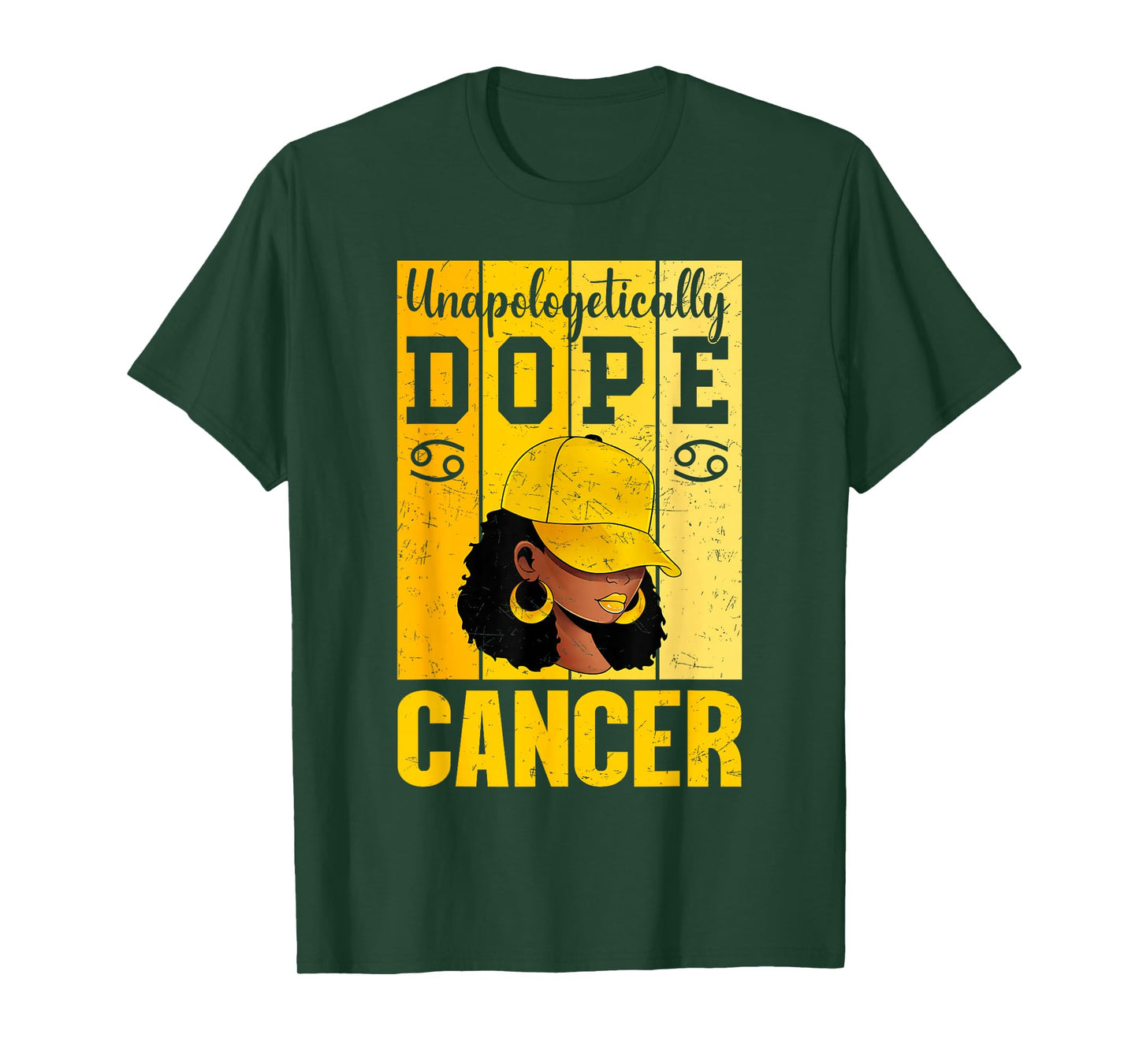 Unapologetically Dope Cancer Black Woman Cap Zodiac T-Shirt
