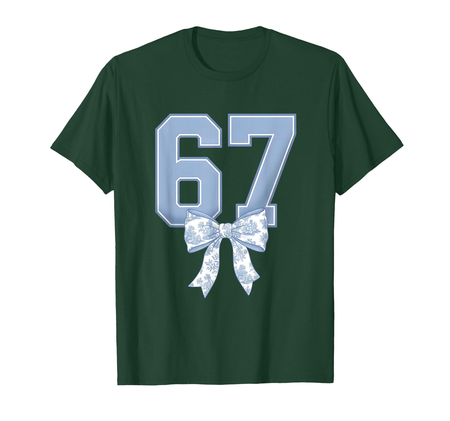 67 Design for Teachers 6 7 Meme Bow Girls Women Six Seven T-Shirt
