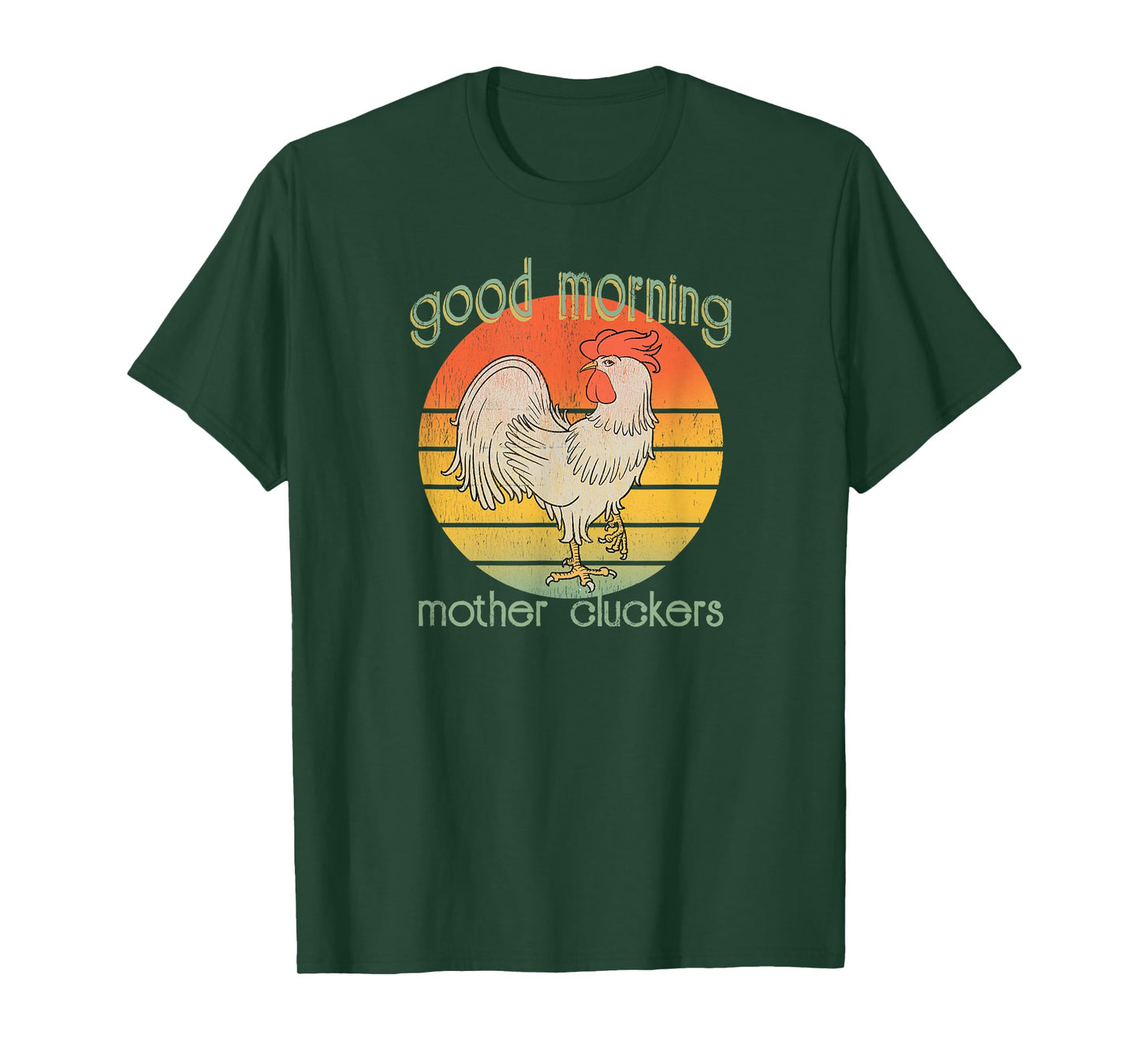Cocky Rooster Morning Mother Cluckers Distressed Farmers T-Shirt