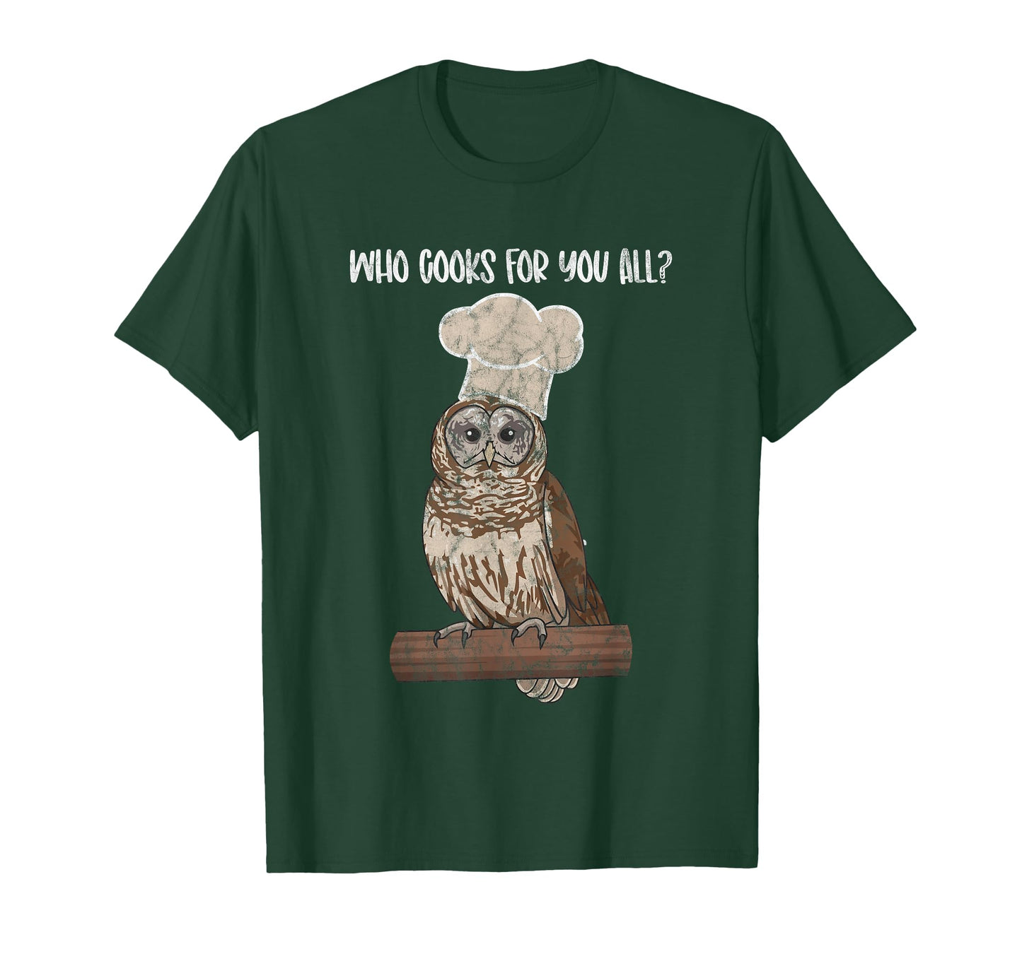 Barred Owl Chef owl lover, bird fan birder T-Shirt