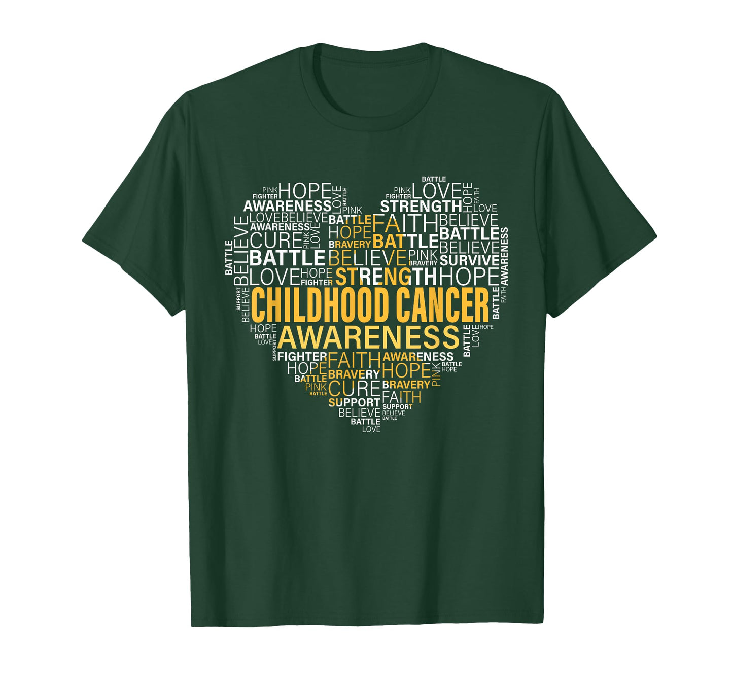 Childhood Cancer Awareness Hope Support Strong Warrior T-Shirt