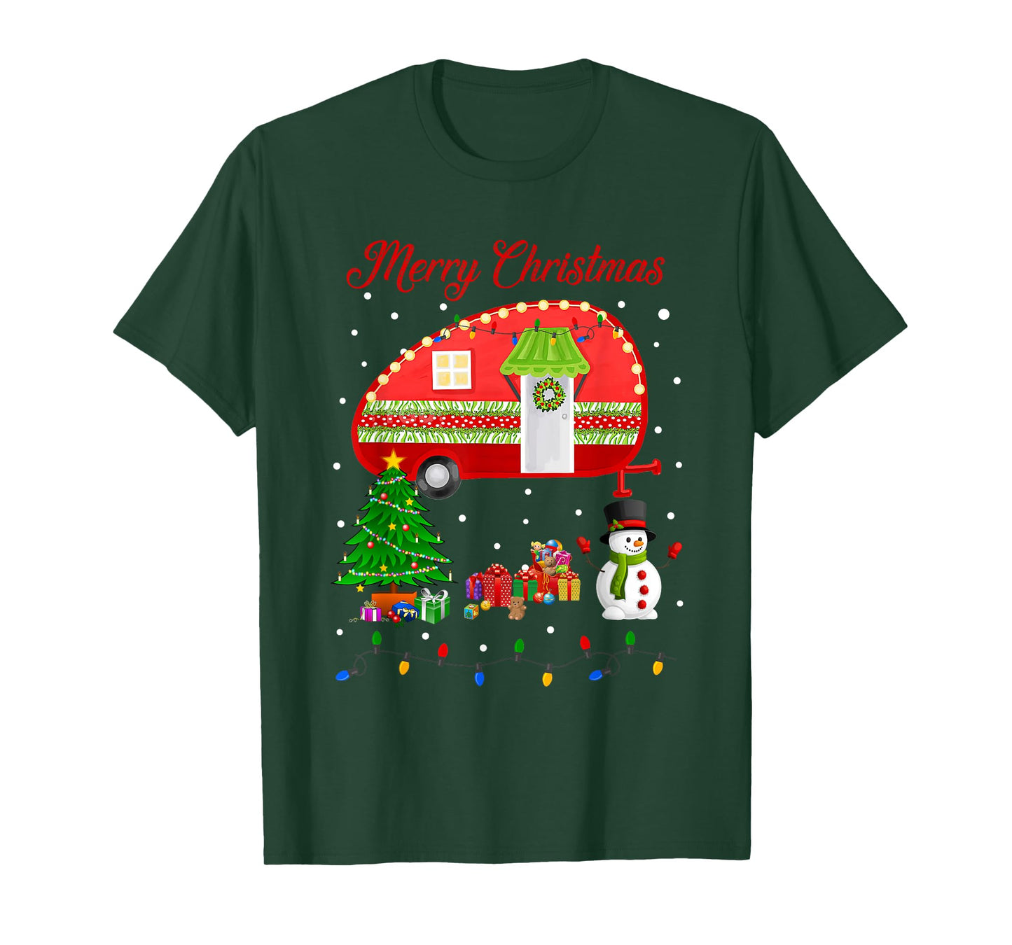 Camping Christmas Happy Camper Xmas Camp Gifts For Men Women T-Shirt