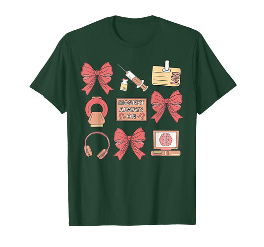 Cute MRI Tech Bow Coquette MRI Technologist Radiology X Ray T-Shirt