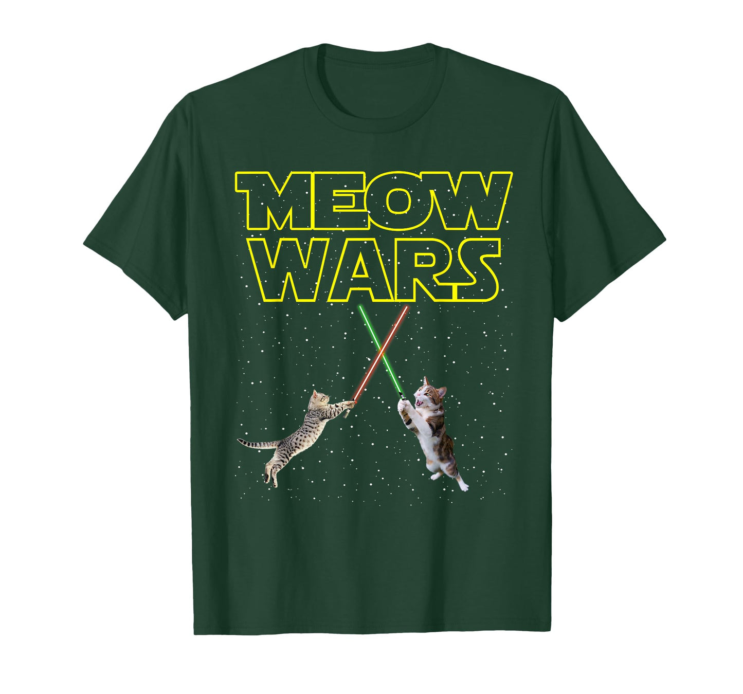 Meow Wars Cat Shirt Funny Gifts for Cats Lovers T-Shirts T-Shirt