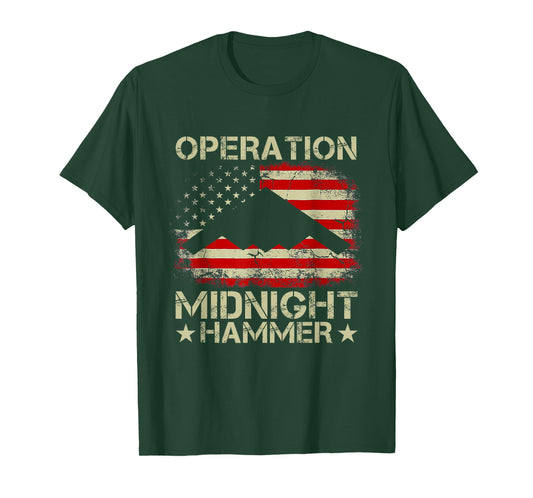 Retro Operation Midnight Hammer with American Flag T-Shirt