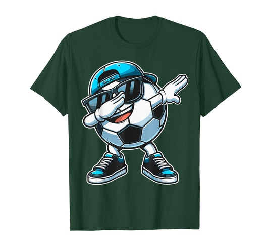 Dabbing Soccer Ball Boys Player T-Shirt
