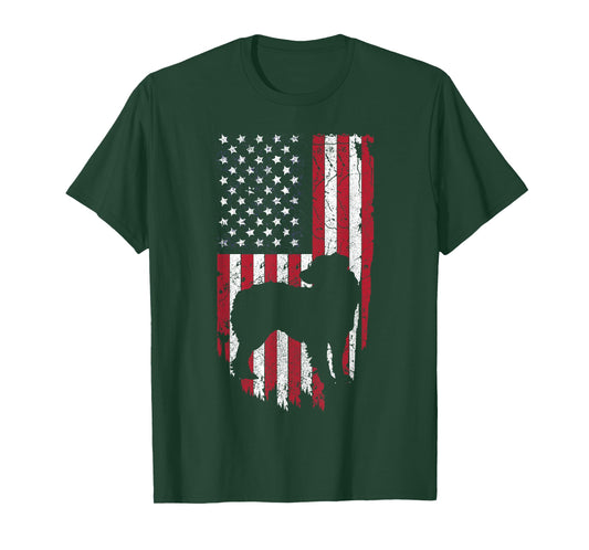 Australian Shepherd Dog Mom Dad Shirts, 4th Of July USA Flag Women Kids Men T-Shirt