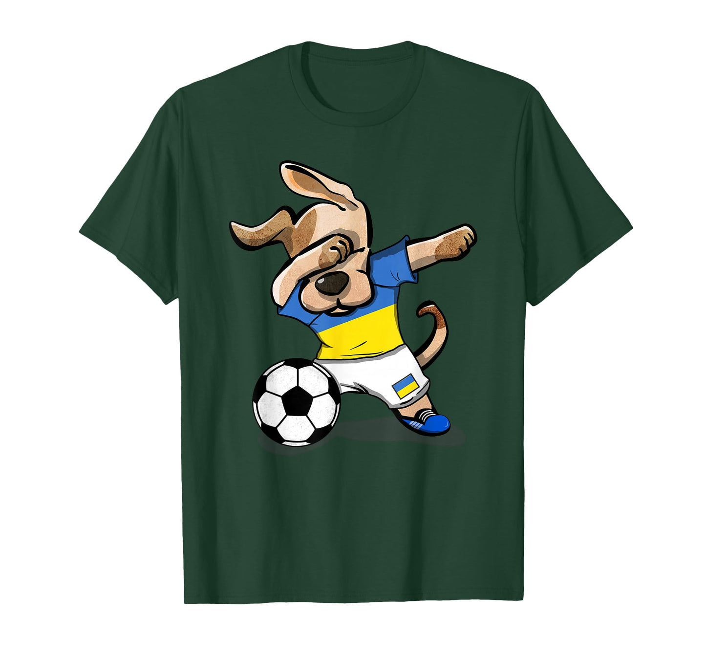 Dabbing Dog Ukraine Soccer Fans Jersey Ukrainian Football T-Shirt