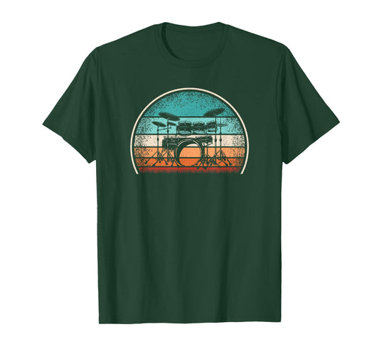 Retro Drummer Drumming Vintage Drum Lover Men Women T-Shirt