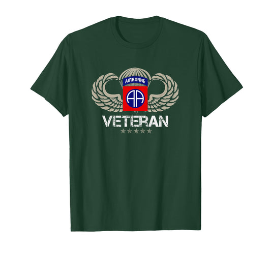 82nd Airborne Paratrooper Veteran T-Shirt Mens Veterans Day T-Shirt