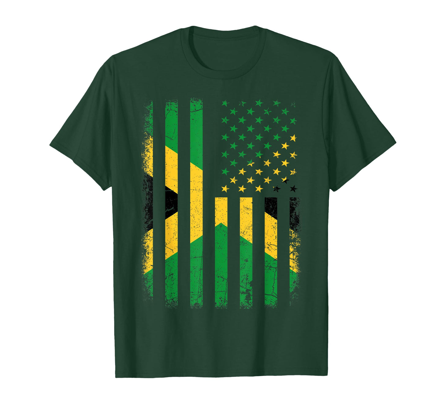 Jamaican American Flag Jamaican Roots Jamaica America T-Shirt