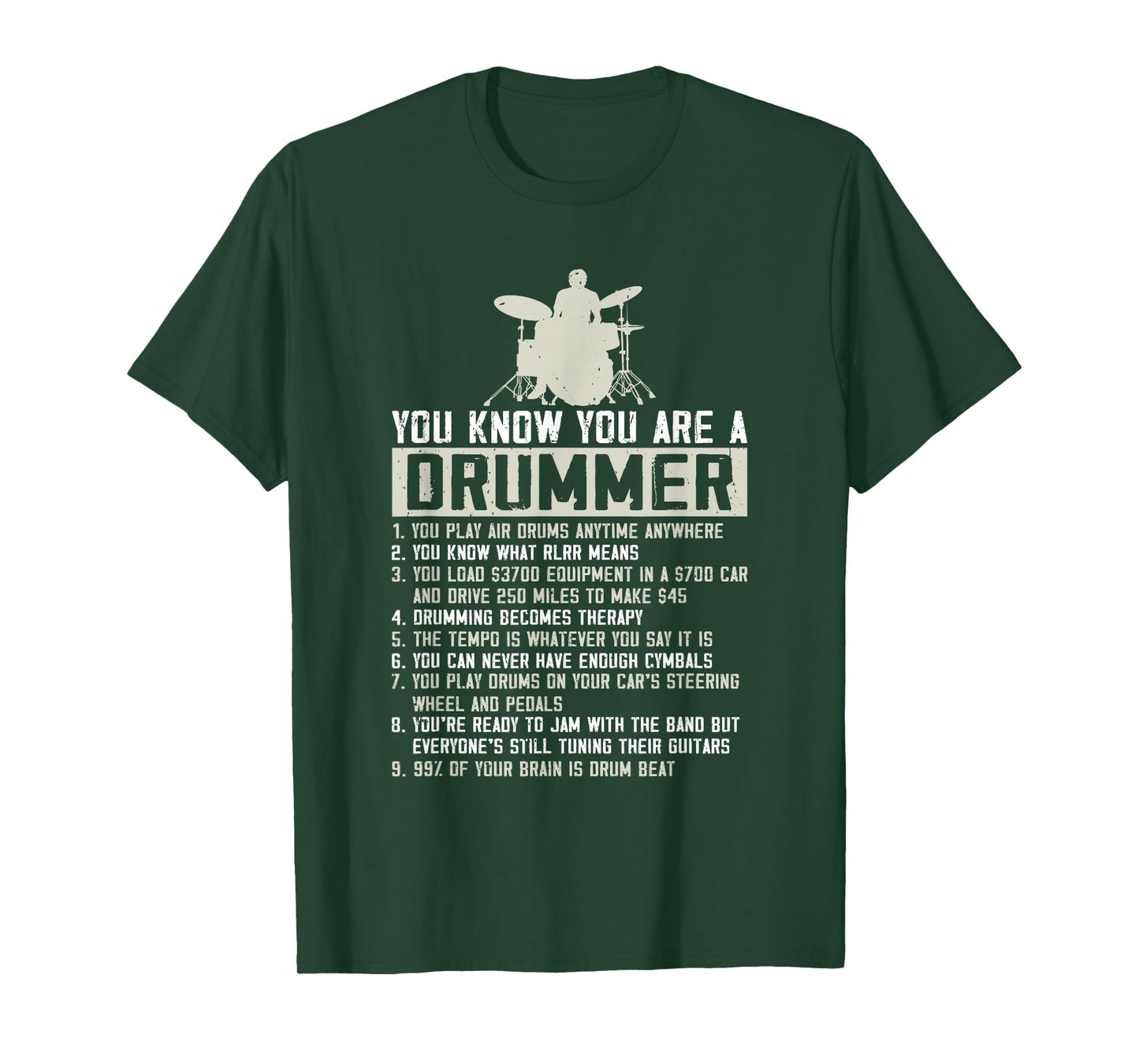 Drummer Drumming Lover Drum Player Percussion Percussionist T-Shirt