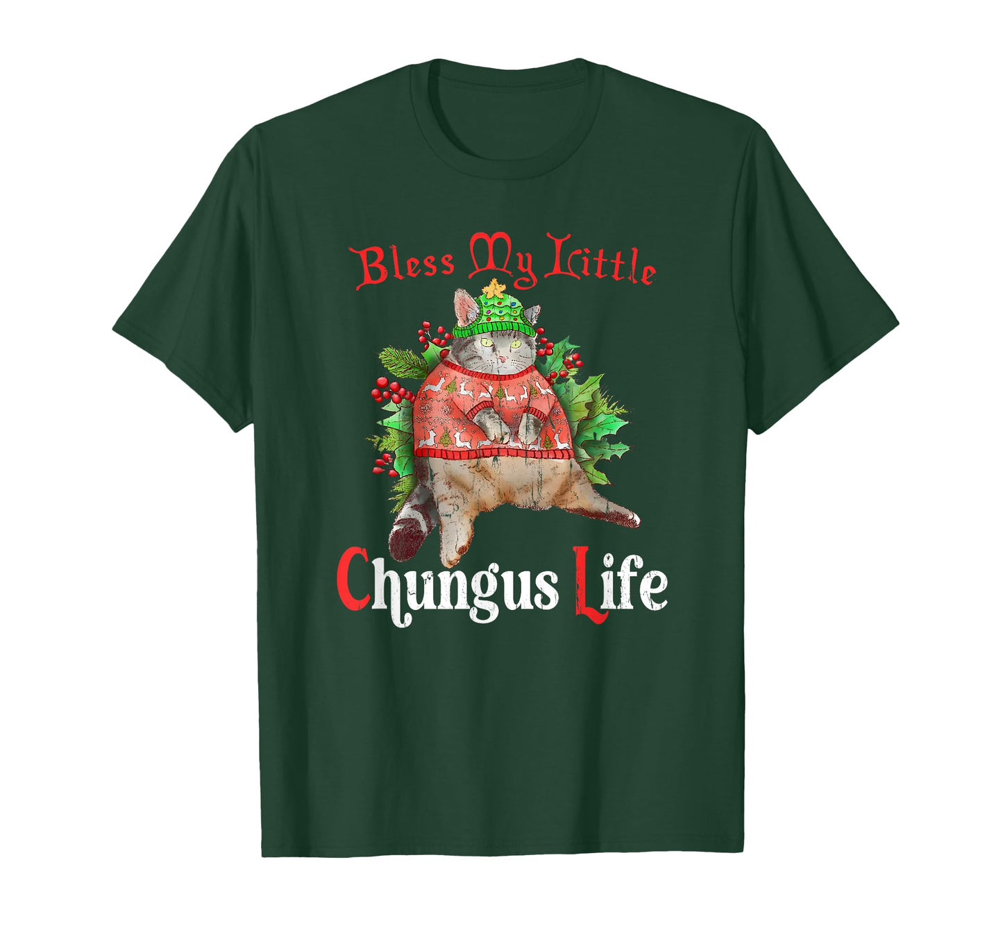 Blessed My Little Chungus Life, Meme Funny Cat T-Shirt