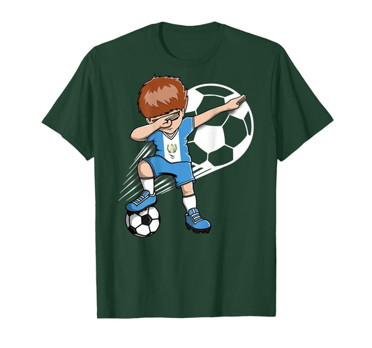 Dabbing Soccer Boy Guatemala Jersey Guatemalan Football Fans T-Shirt