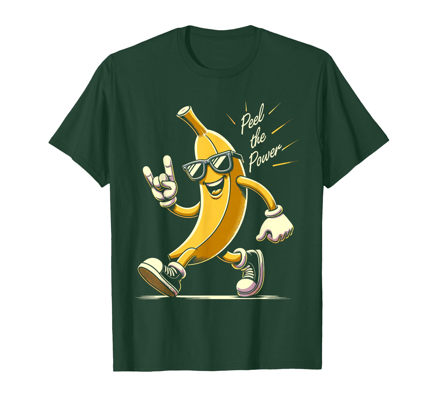 Retro Banana Pun Novelty Men Women Kids Funny Banana T-Shirt