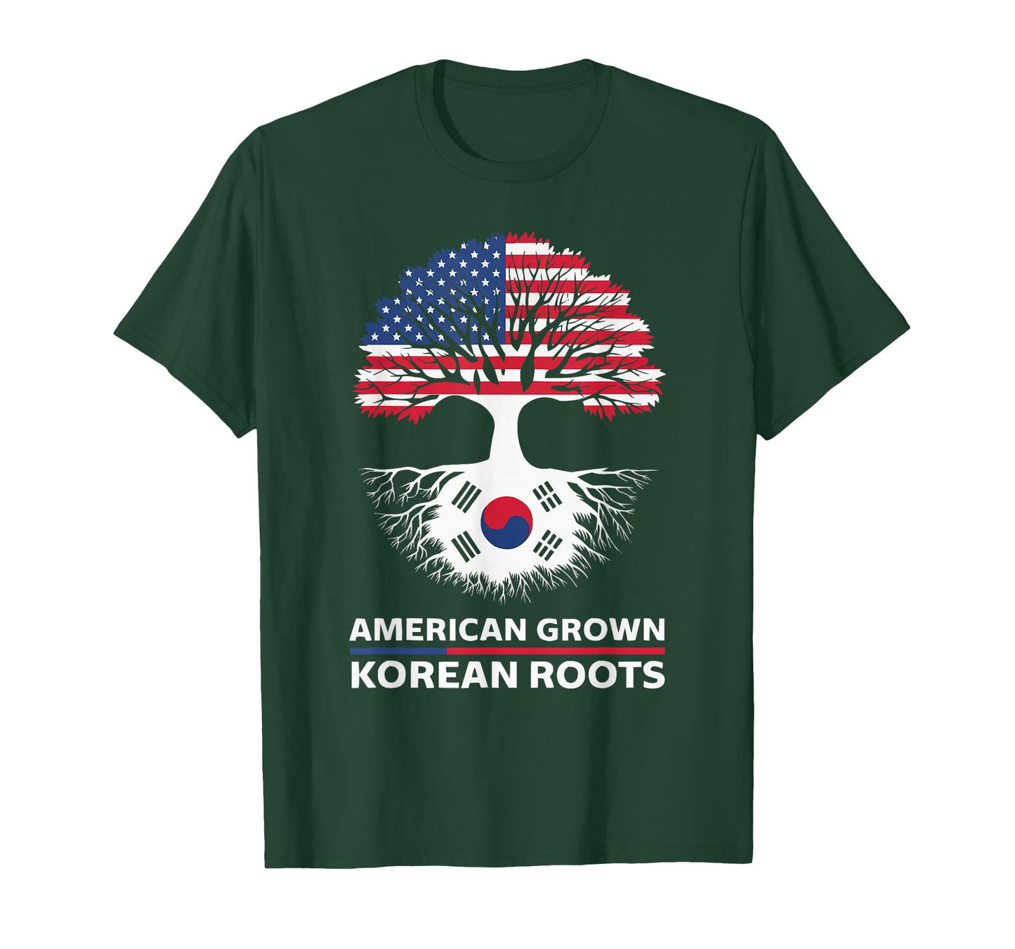 Half American Half Korean USA Flag South Korea America T-Shirt