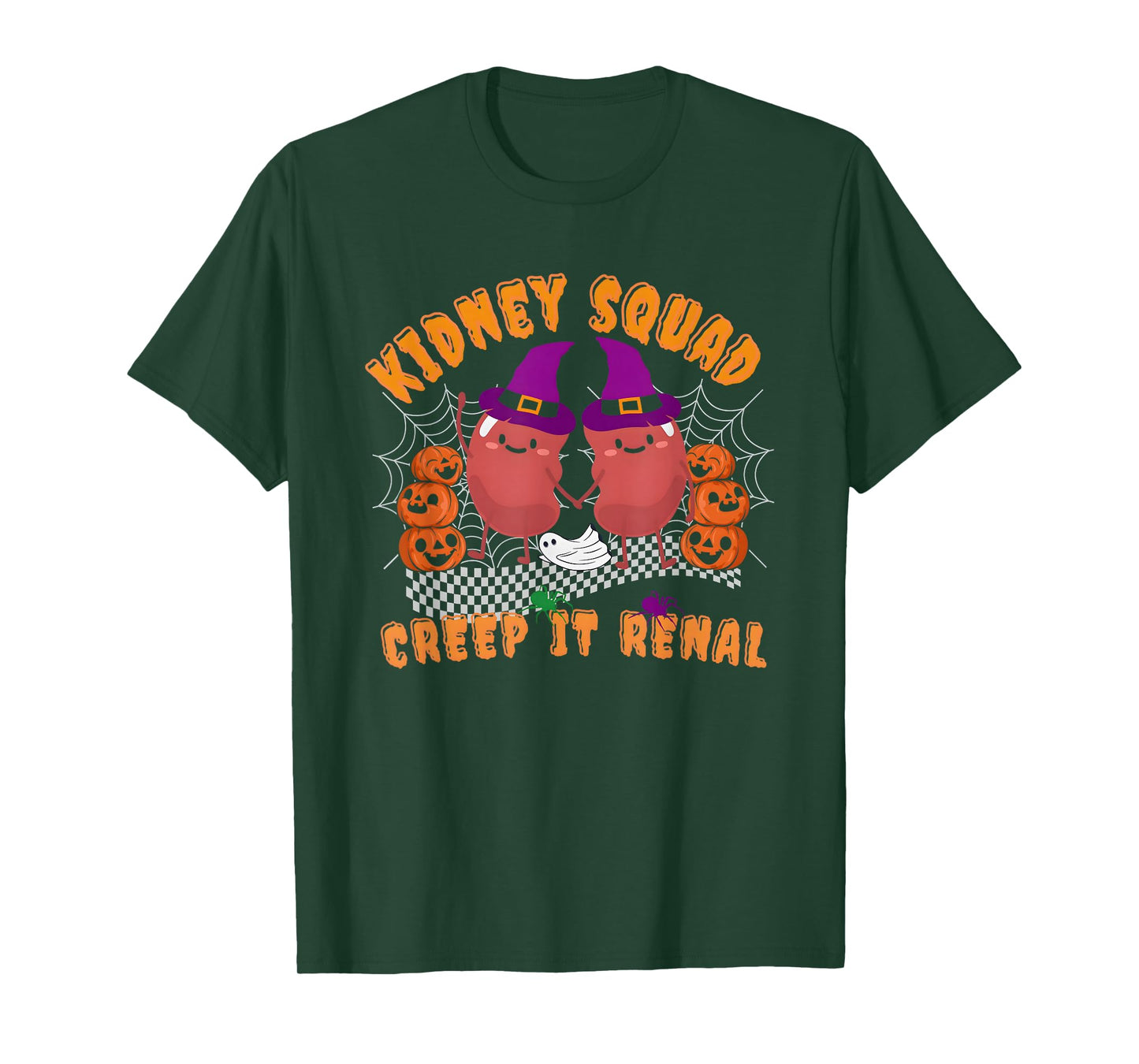 Halloween Kidney Retro Dialysis Kidney Health Gift Kidney T-Shirt