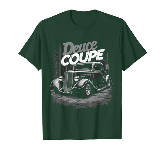 1932 Retro Hot Rod car graphic Deuce Coupe 3 window T-Shirt