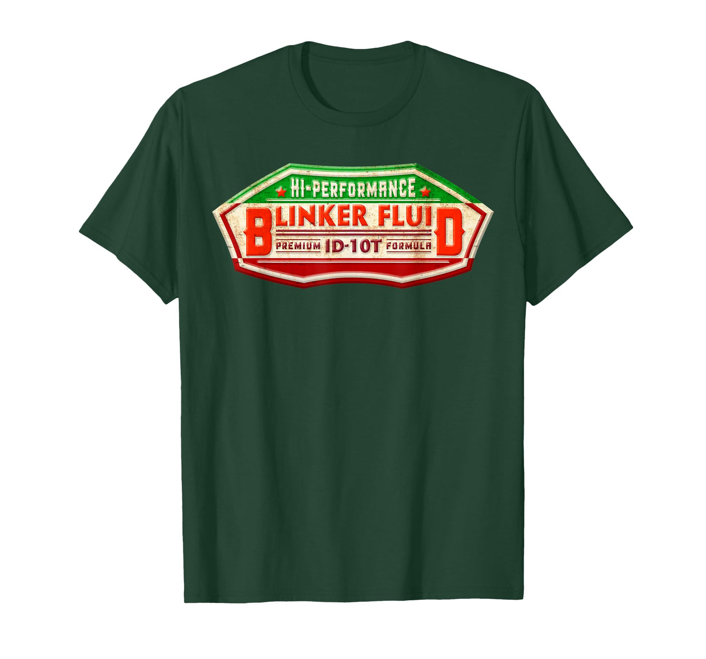 "BLINKER FLUID" Idiot Formula Gag Gift T-shirt for Mechanics