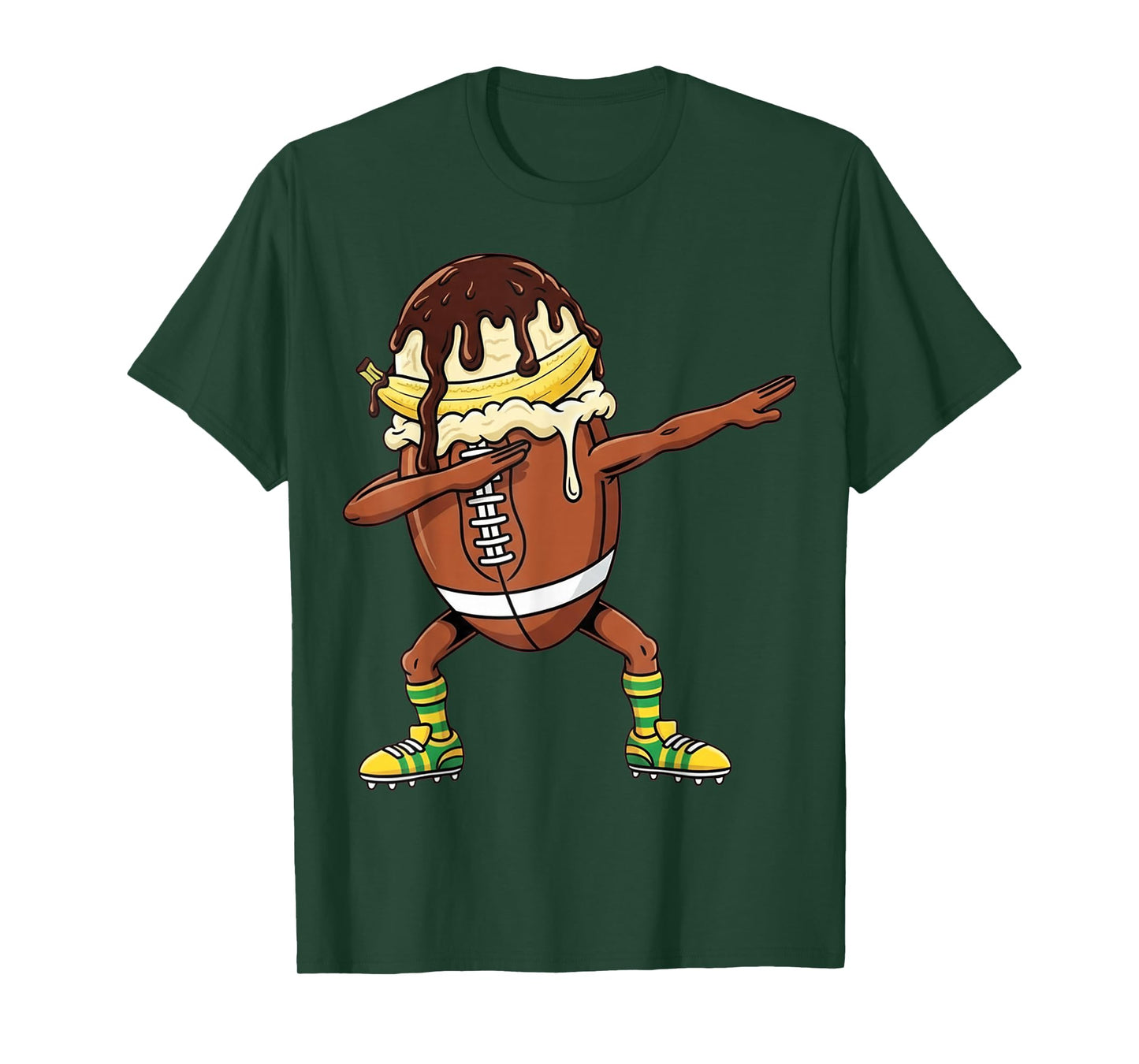 Dabbing Rugby Drip Ice Cream Kids Youth Boys Girls T-Shirt