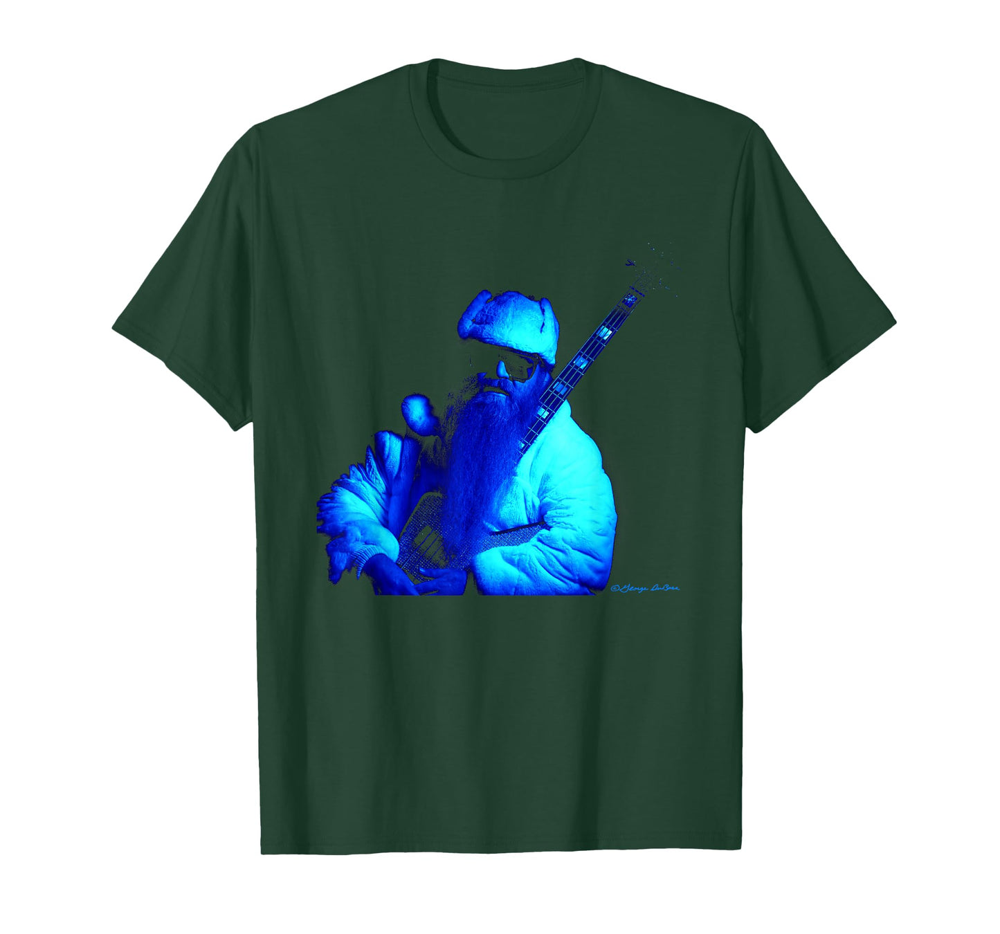 Dusty Hill ZZ Top Bass Player By George DuBose T-Shirt