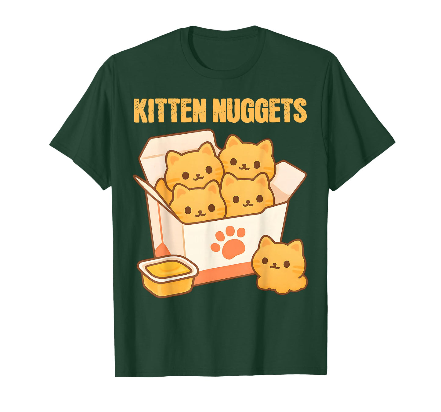 Kitten Nuggets Food Pun Cat Lover 2025 Funny Chicken Nugget T-Shirt