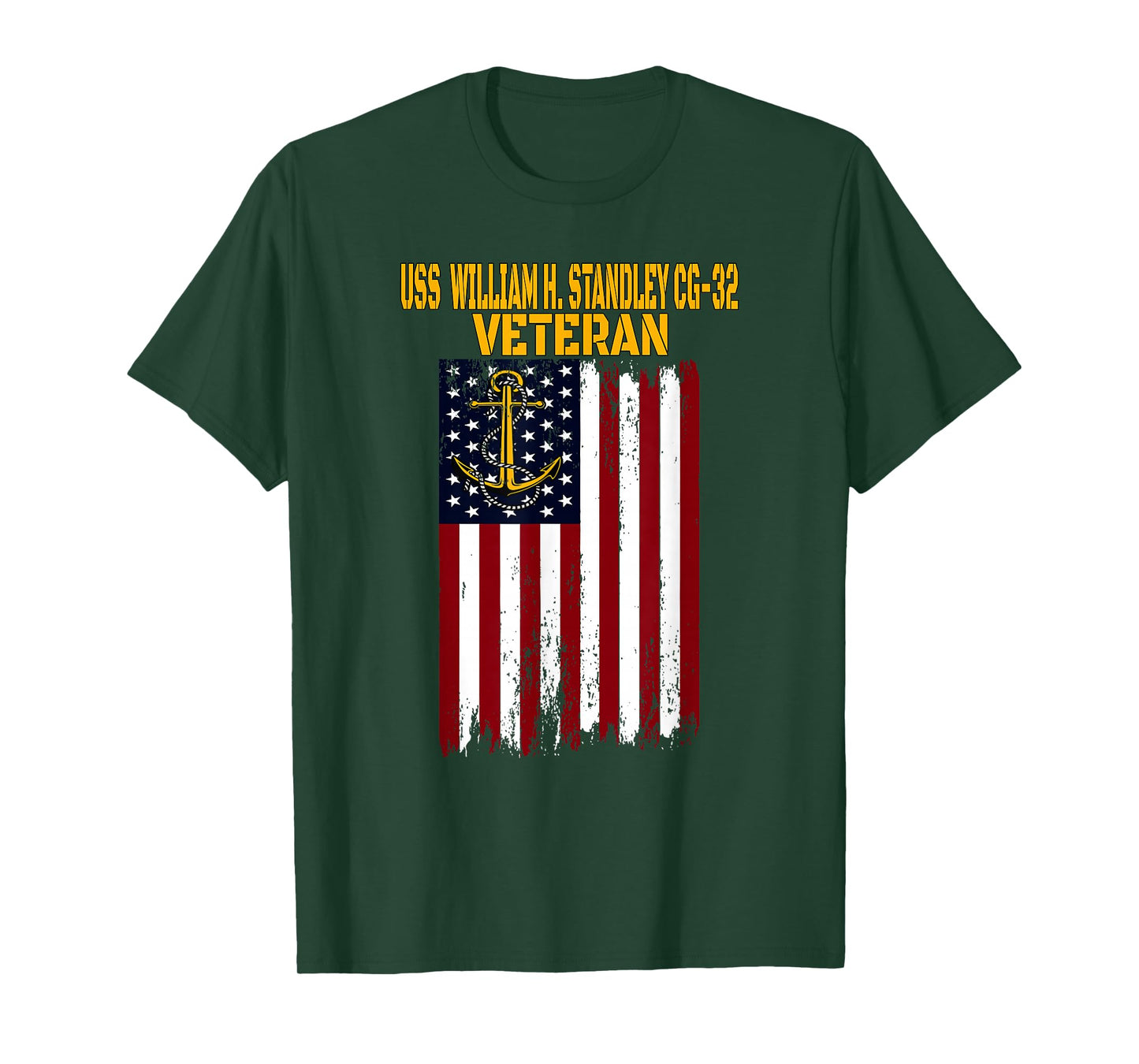 USS CG-32 Cruiser Veteran Day Father's Day Grandpa Dad Son T-Shirt
