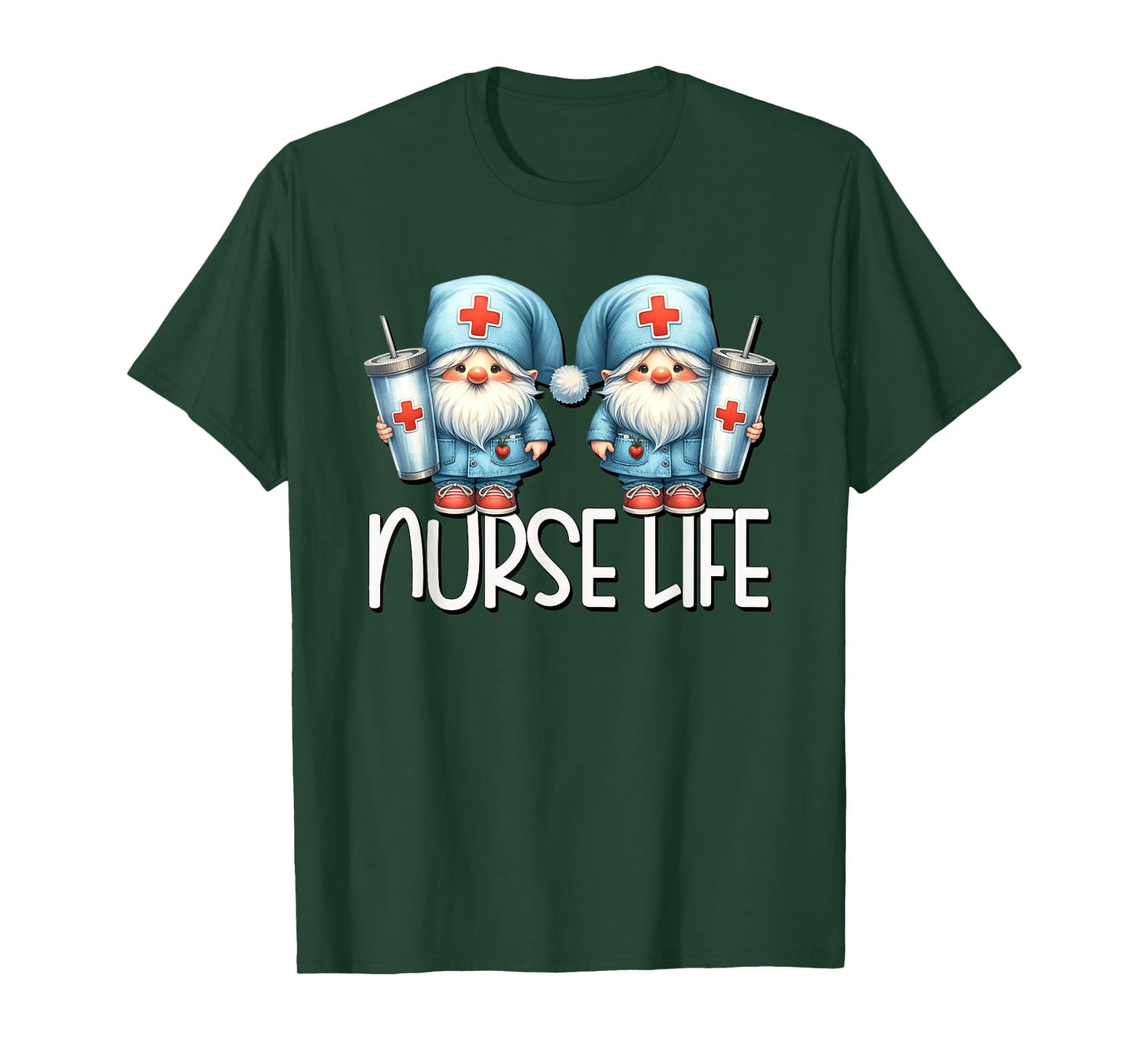 Coffee Nurse Life Needs Coffee Gnome Graphic For Nurses T-Shirt