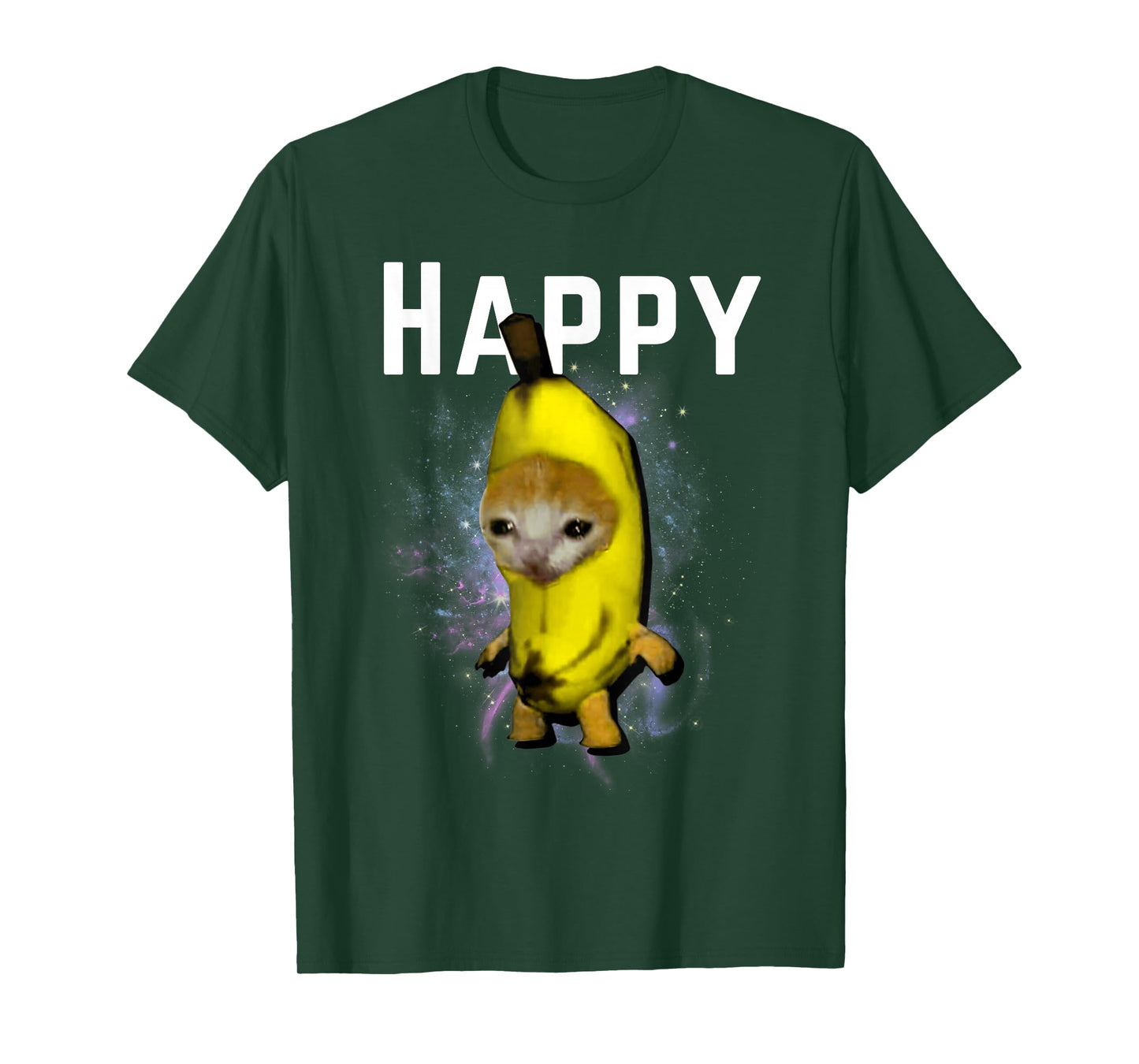 Banana Cat Happy Bananacat Meme Kitty Lovers Meme T-Shirt