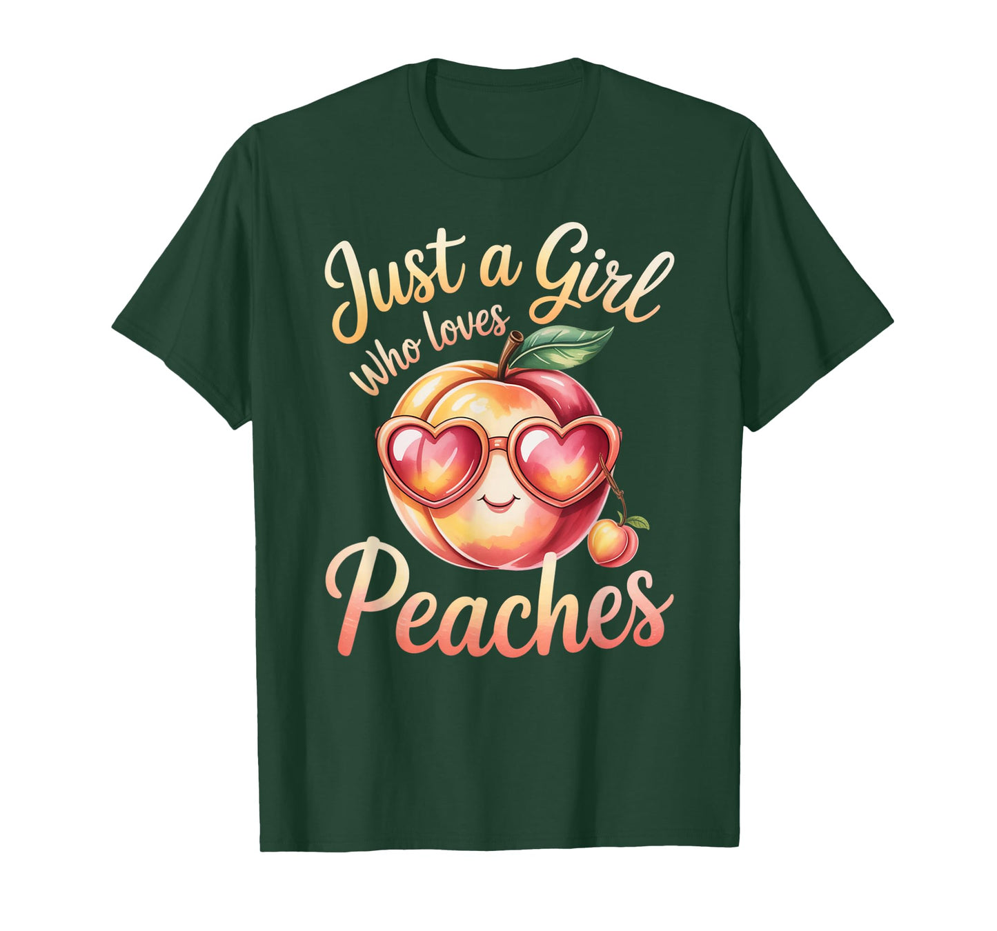 Cute Just A Girl Who Loves Peaches - Peaches Fruit Lovers T-Shirt