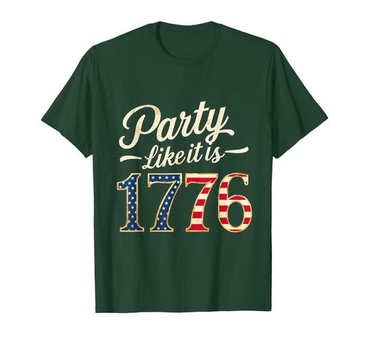Party Like It Is 1776 USA Flag Men Women Kids T-Shirt